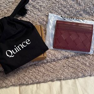 Quince Merlot color Quilted Card Holder
